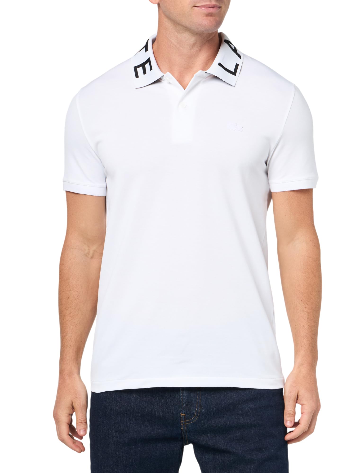 Lacoste Mens Seasonal Short Sleeve Slim Fit Collar