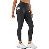 CRZ YOGA Womens Brushed Naked Feeling Workout Leggings 25" - High Waisted Gym Athletic Tummy Control Yoga Pants with Pockets