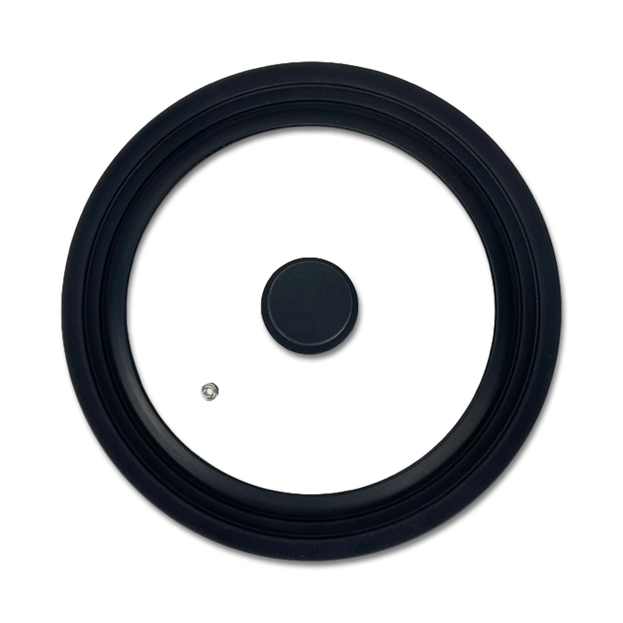Homatz Universal Pots Pans Lid Fit for 24cm, 26cm, 28cm Cookware, Tempered Glass Lid - Cooking Pots Saucepan Frying Pan & Skillets Cover - Heat Resistant Silicon Rim & Knob