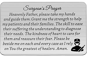 TIIMG Surgical Gift Surgeon Occupation Gift Surgeon’s Prayer Wallet Card Medical Jewelry Gift for Doctor Surgeon