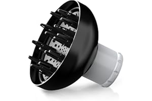 LURA Hair Diffuser For Curly Hair,Diffuser Hair Dryer Attachment,Curly Hair Diffuser,Black Hair Diffuser Attachment For Hair Dryer Nozzles From 1.7 To 2.1