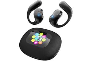 PLUBEDO AI Language Translator Earbuds 144 Languages 8 Offline Modes OWS Touchscreen HD Sound iOS Android Compatible Long Battery Life Ideal for Travel Business Jet Black