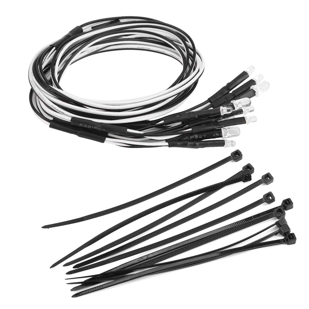 RC Car LED Lights, 10 Pcs 5mm/3mm Headlights LED Lights for RC Model Drift Car Accessory Model Car Accessories