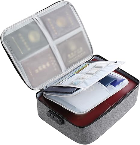 Amazon Co Jp Lacusmall 書類収納バッグ バッグ 防水 手提げ 書類保管ケース 集金袋 財産収納ケース 現金収納 タブレット収納 パスポート ファイル Diy 工具 ガーデン