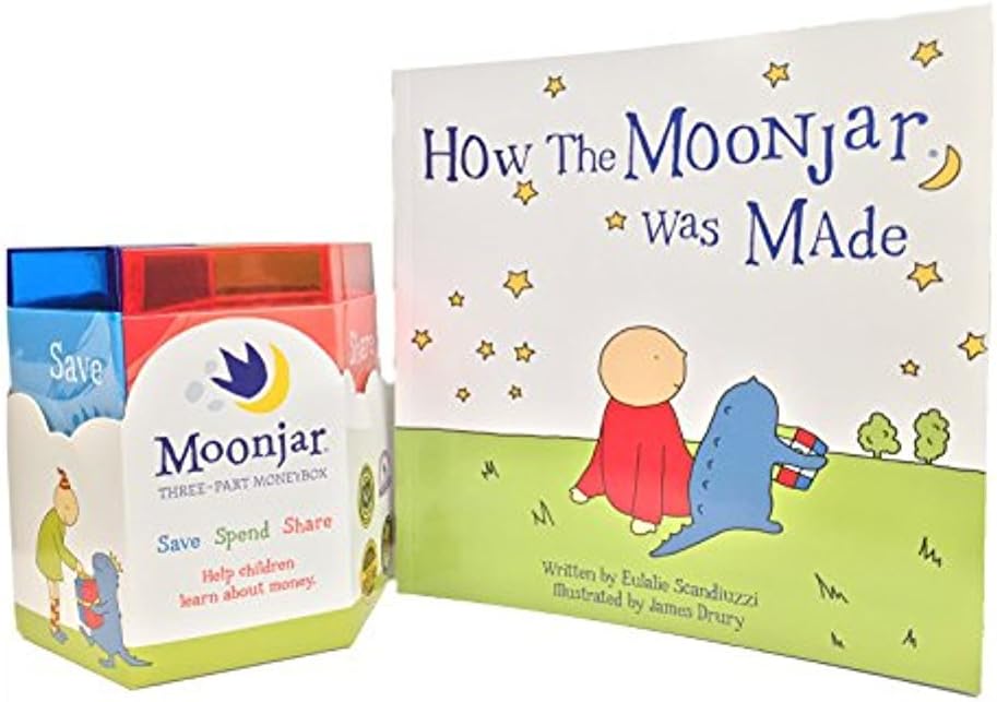 Moonjar Classic Moneybox: Save, Spend, Share with Bonus Moonjar Book