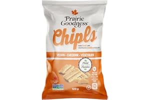 Prairie Goodness Snacks CHIPLS Grain Free Baked Lentil Chips, Vegan Cheddar, 120g