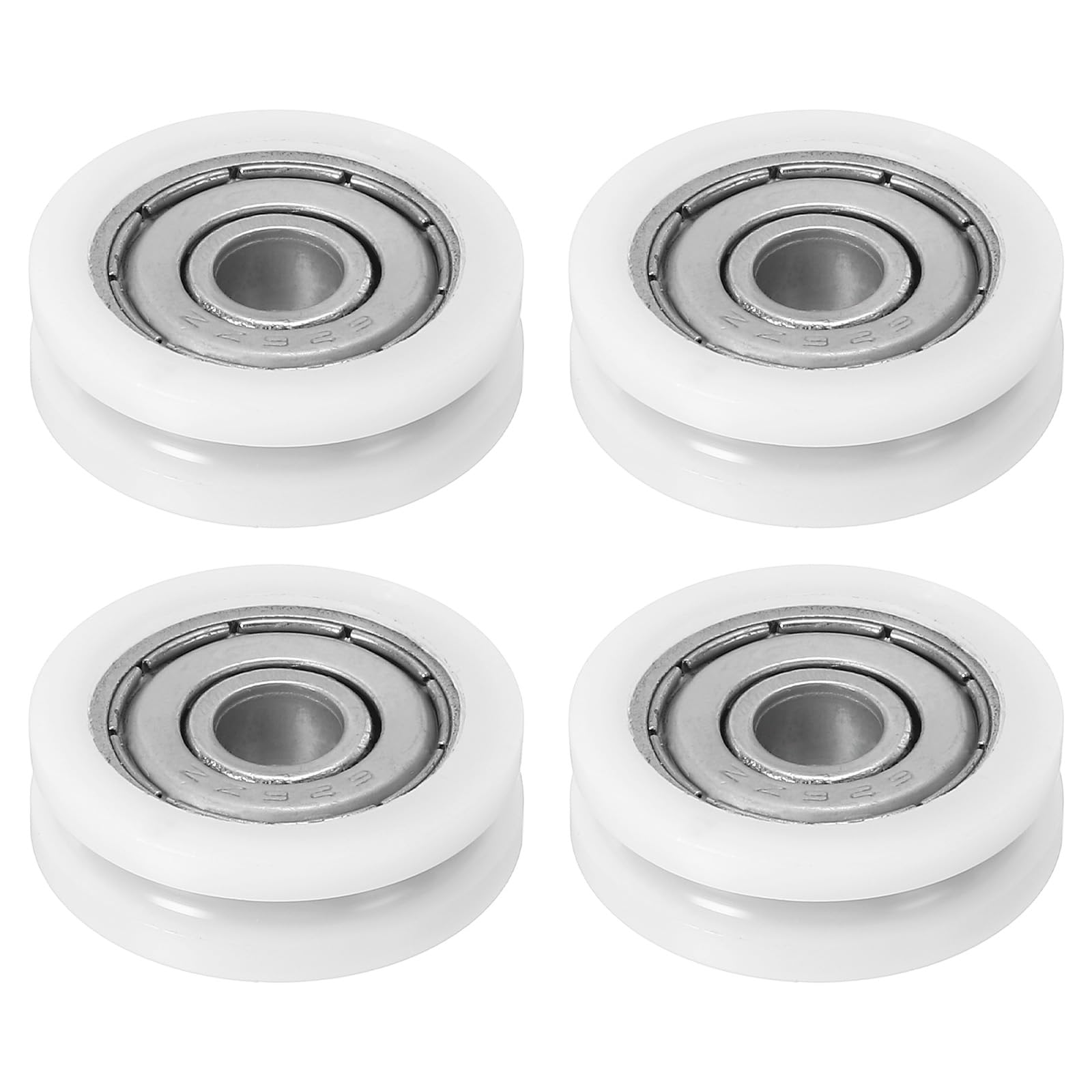 PATIKIL 24mm Drawer Rollers, 4 Pack Drawer Pulley Replacement Wheels Bearing Small Pulley, White