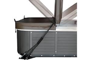ZOMOFEW Spa Cover Lifts - Hydraulic Hot Tub Cover Lift, Cabinet Free Universal Assist Hot Tub Cover Lift Easy Hydraulic Aluminum Metal Swim Spa Cover Lifter