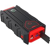 8000mAh Car Jump Starter, 12V Emergency Jump Starter | 4-Cyl to 6-Cyl Gas Engines Up to 7.5L, Portable Power Bank USB-A Output, Compass, 3-Mode LED Flashlight, Battery Display