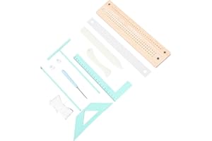 Aramox Complete Bookbinding Tool Set, Beech Wood Portable Scrapbooking Kit with, Wax Cord and Rulers for Journals and Albums