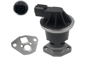 TINJO EGR Valve EGV576 Exhaust Gas Recirculation Valves w/Gasket Fits For 2001-2005 Honda Civic EL 1.7L With 5 Prong Male Terminal & 2 Mounting Holes, EGR Emissions Valve Replace OE 18011PLMA00, 18011PLMA01