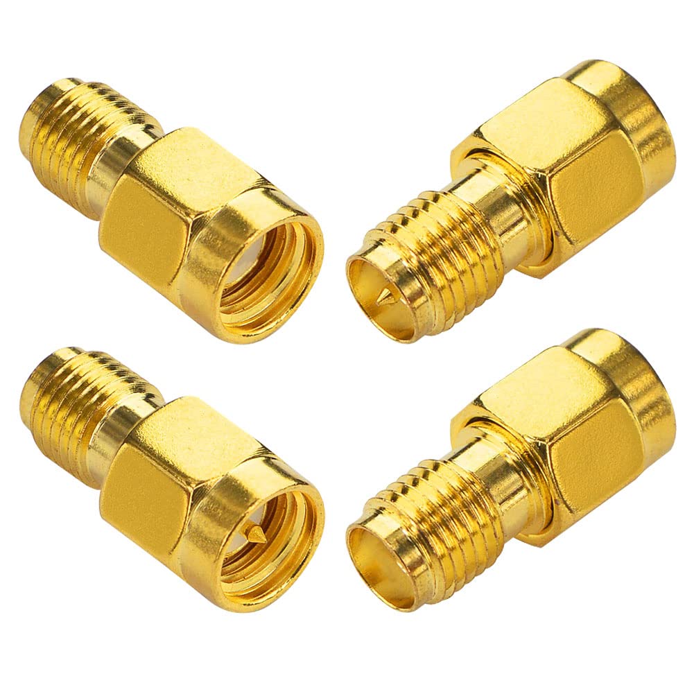 Boobrie RP-SMA to SMA Adapter Kit WiFi Antenna Adapter for WiFi Antenna Goggles FPV Drone Signal Booster Pack of 4