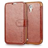 Galaxy S4 Case Wallet,Mulbess [Layered Dandy][Vintage Series][Coffee Brown] - [Ultra Slim][Wallet Case] - Leather Flip Cover With Credit Card Slot for Samsung Galaxy S4 i9500