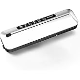 95kpa Vacuum Sealer Machine, Commercial Full Automatic Food Sealer, Vacuum Sealer for Food with Cutter, 10 Pre-cut Bags & Bag Rolls and Accessory Hose, Fully Starter Kits, Red