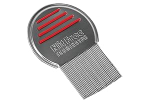 Nit Free Terminator Lice Comb, Professional Stainless Steel Louse and Nit Comb for Head Lice Treatment, Removes Nits