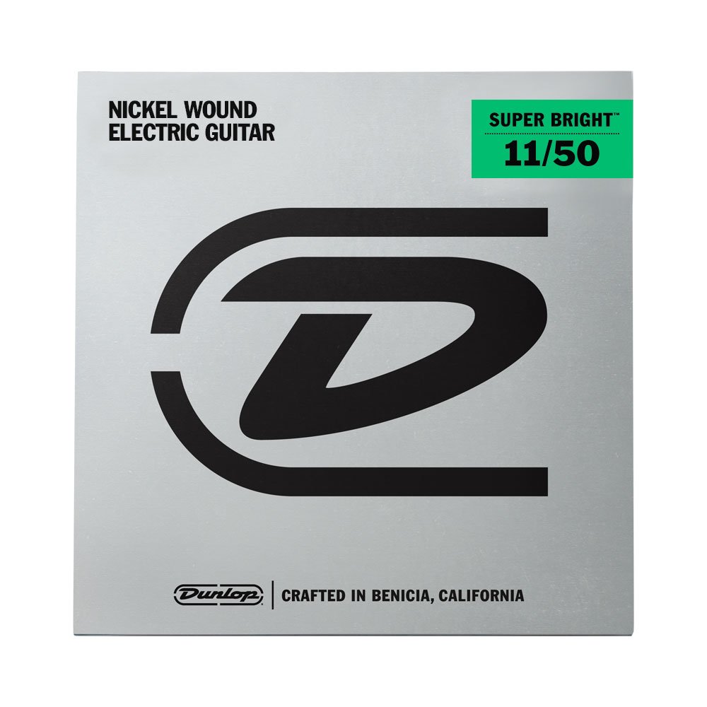 Dunlop DESBN1150 Super Bright Guitar Strings, Medium/Heavy.011-.050, 6 Strings/Set