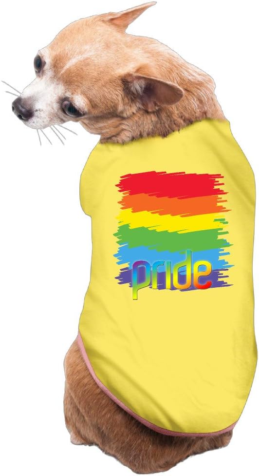 ZZYY Warm Rainbow Gay Pride Dogs Clothes L Yellow Pet Supplies
