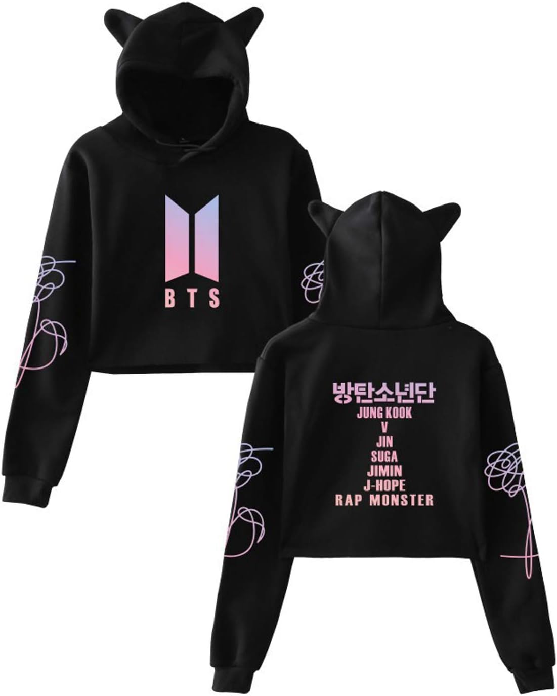 Aopostall BTS Love Yourself Hoodie Suga Jung Kook V Jimin J Hope Jin Rap Monster Pullover Sweater Sweatshirt