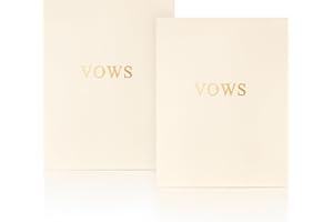 Awakened Creations™ Wedding Vow Books - 2X Vow Notebooks - 5.5"x 4.25" Pocket Sized Minimalist Vow Renewal Book with Gold Lettering Cover - Wedding Gift with Keepsake Box