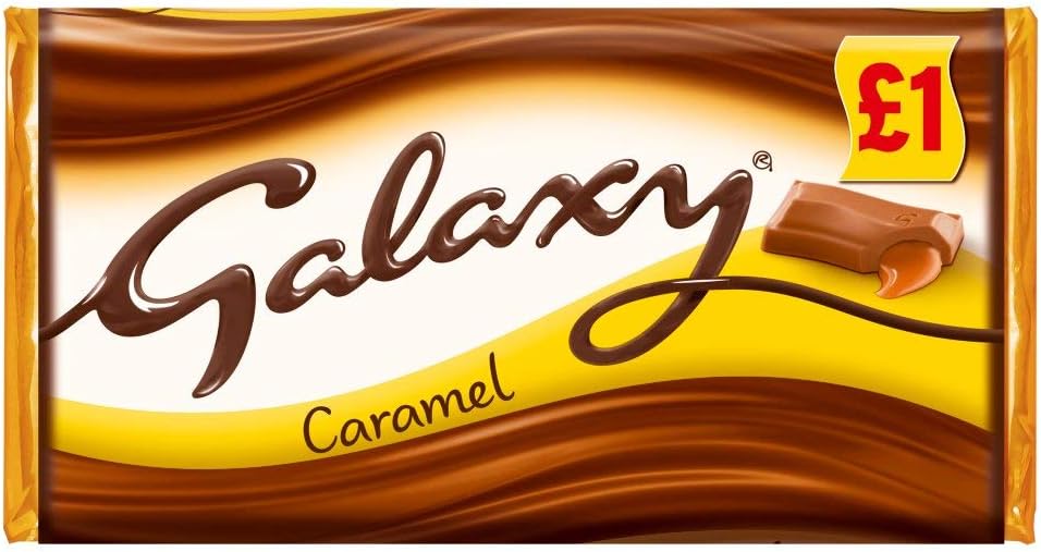 Galaxy Caramel Block PM £1 135g x24 x1 Milk Chocolate with A Soft Caramel Filling