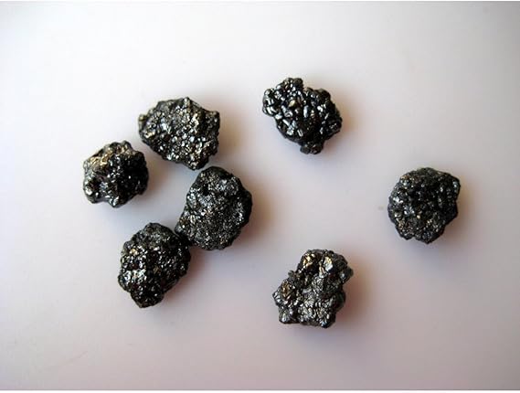 1 Stück, schwarz Diamanten, Rohdiamant, roh Diamant, natur