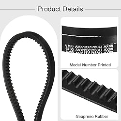 uxcell 4Pcs AX69 EPDM V-Belt, Raw Edge Cogged