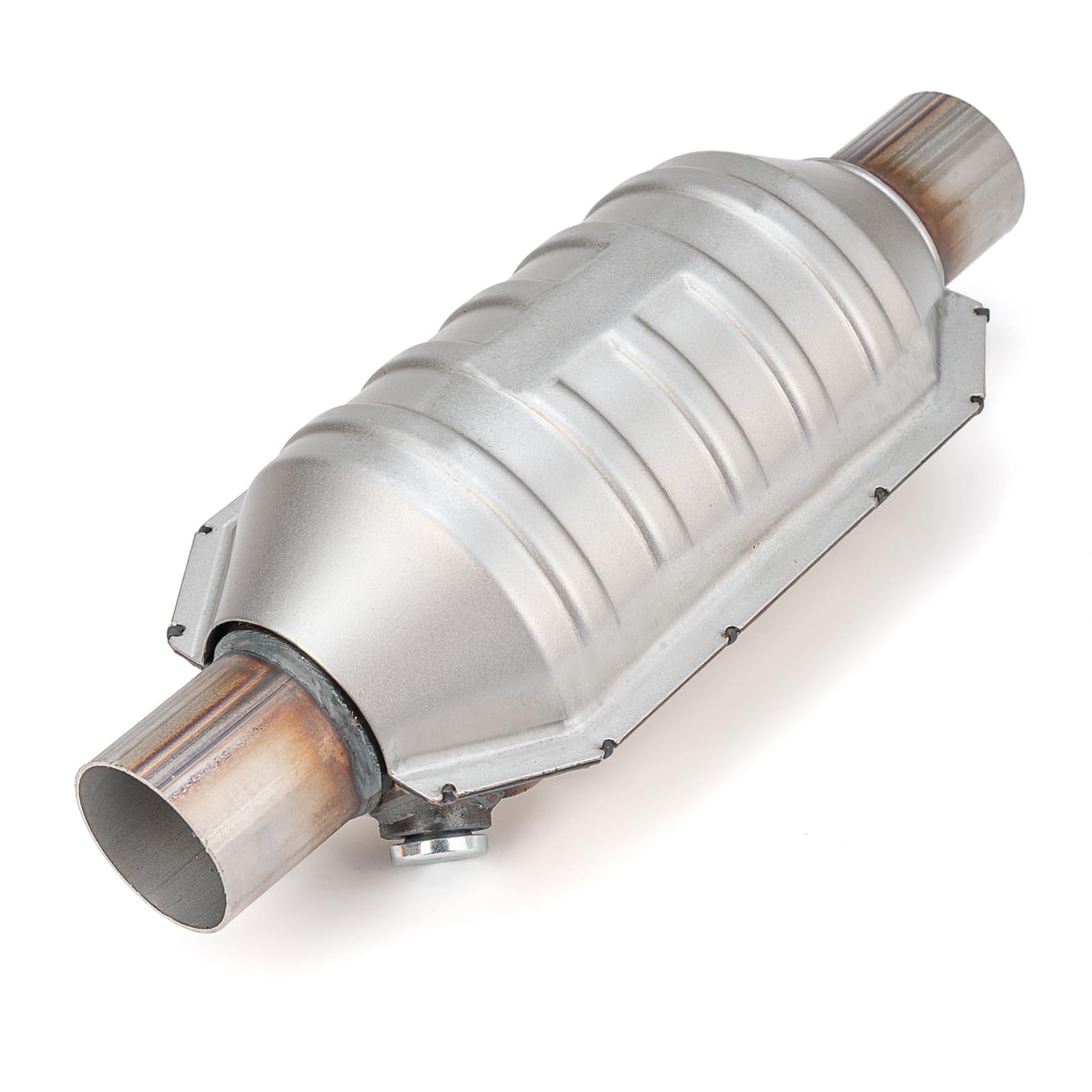 Photo 1 of FOMIUZY 2.25 Inch 2.25" Inlet/Outlet Catalytic Converter Universal High Flow Front Cat Convertor Direct-Fit with O2 Port & Heat Shield(EPA Compliant)