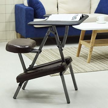 Amazon Com Middle I Ergonomic Kneeling Chairs Wooden Office Chair With Backrest And Armrest Cotton Linen Posture Correction Kneel Stool Orthopedic Stool B Office Products