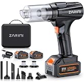 ZARIMI Handheld Cordless Vacuum Cleaner - 50000Pa High-Power Brushless Motor, Rechargeable Car Vacuum with 2 Batteries & Char