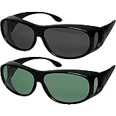 Success Eyewear Fit Over Sunglasses Polarized Lens Wear Over Prescription Eyeglasses 100% UV Protection for Men and Women