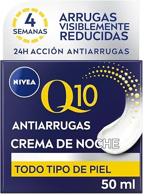Q10 Anti-Rugas Poder - Creme Noturno Regenerador - Hidrata, Regenera, Reduz e Previne Rugas - Q10 Puro, Creatina e Ácido Hialurónico - 2x Booster de Colagénio - Todos os Tipos de Pele - 50 ml