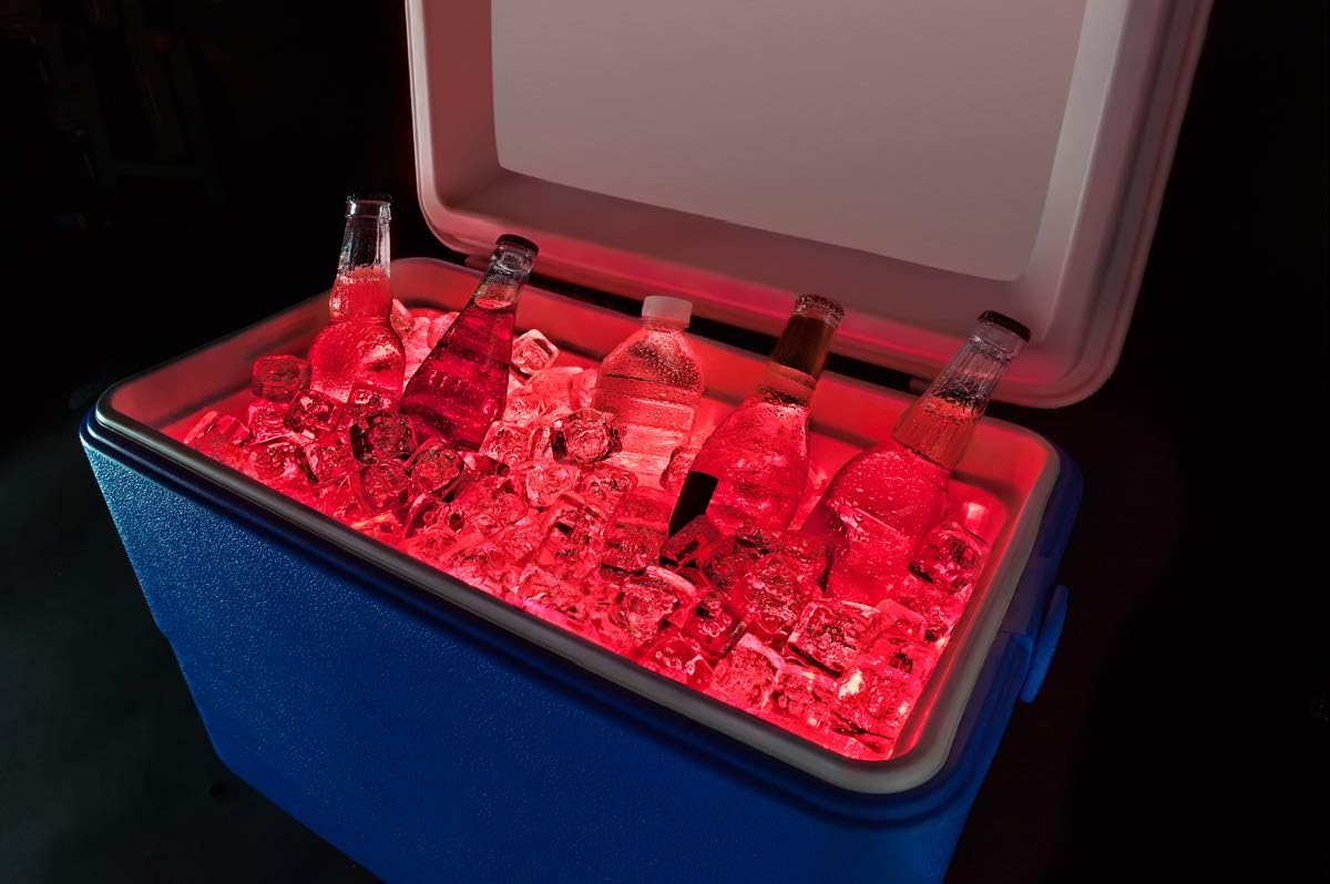 BrightzCoolerBrightz LED Cooler Light Rope - Red - Waterproof Ice Chest Rope Light for Cooler - Colorful Bright Micro-LED Lights - Compatible with Yeti, ORCA, Igloo, Coleman and Ozark Ice Chests