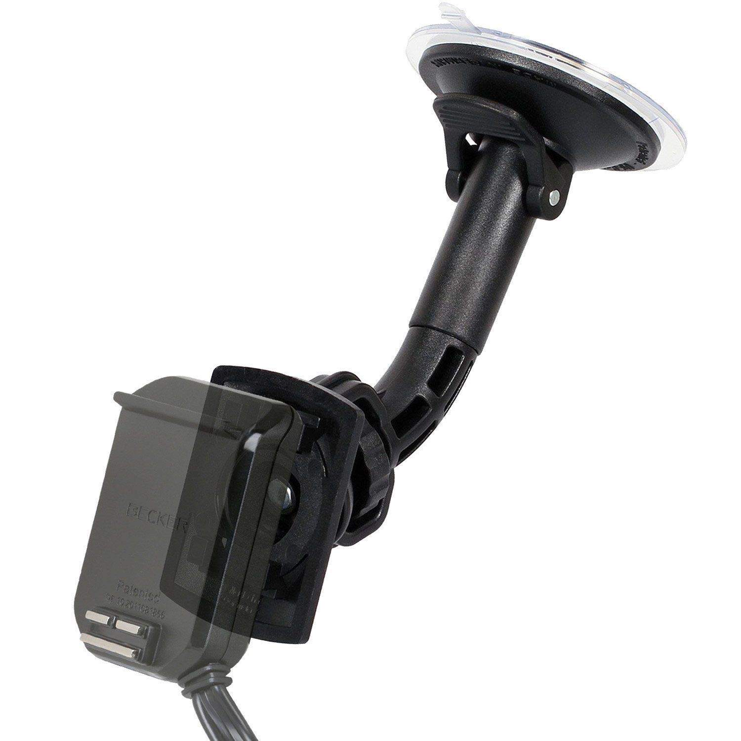 Wicked Chili Car Windscreen Bracket for Becker MAGCLICK Active Adaptor (Adapter Not Included) (Made in Germany, Ball Joint and 360 Degree Rotation Black