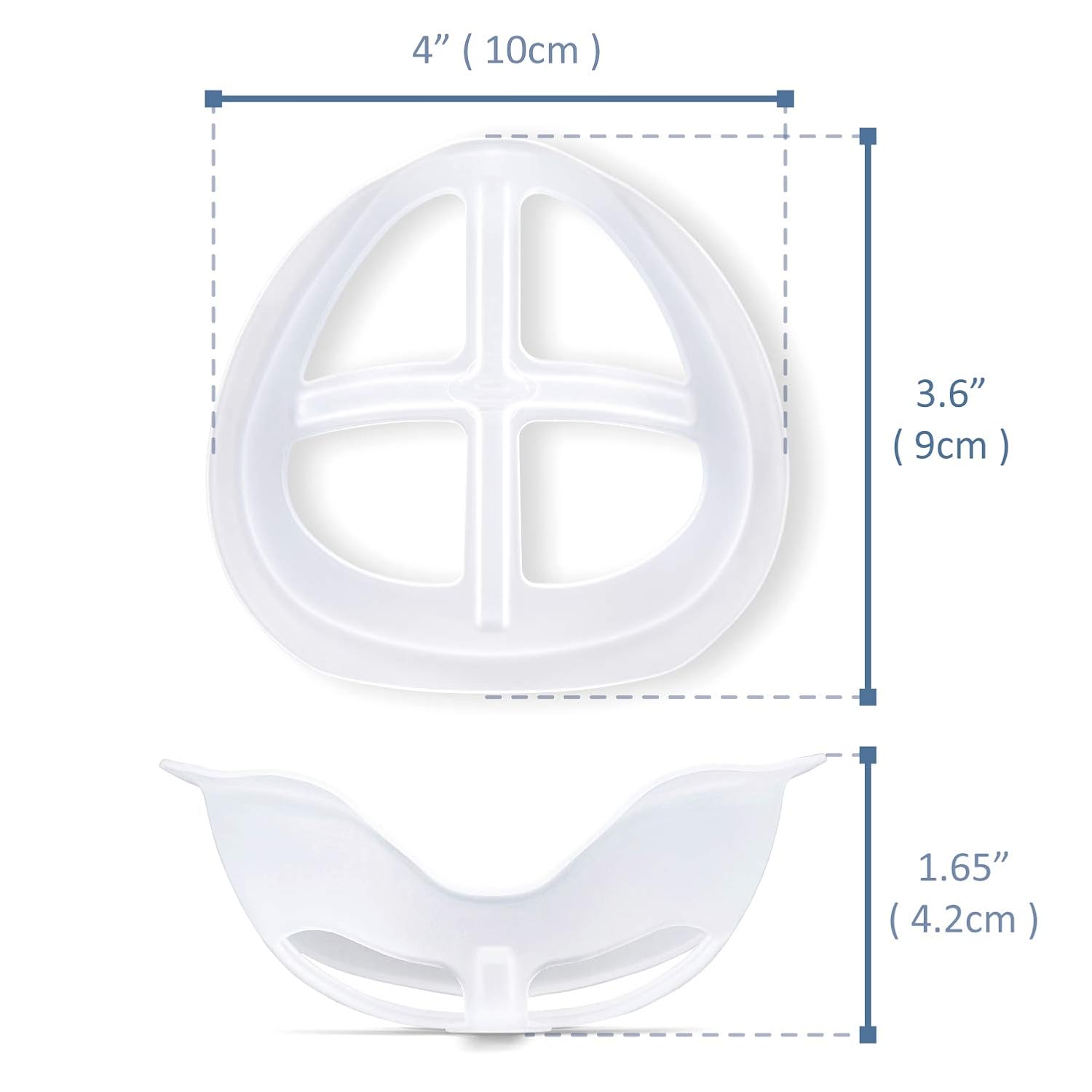 Silicone Mask Bracket for Cloth Mask Inner Support Frame Face Mask Cage Insert to Keep Off Face Cool Mask Spacer for Breathing Mask Hack DIY Accessories, 5pcs: Beauty
