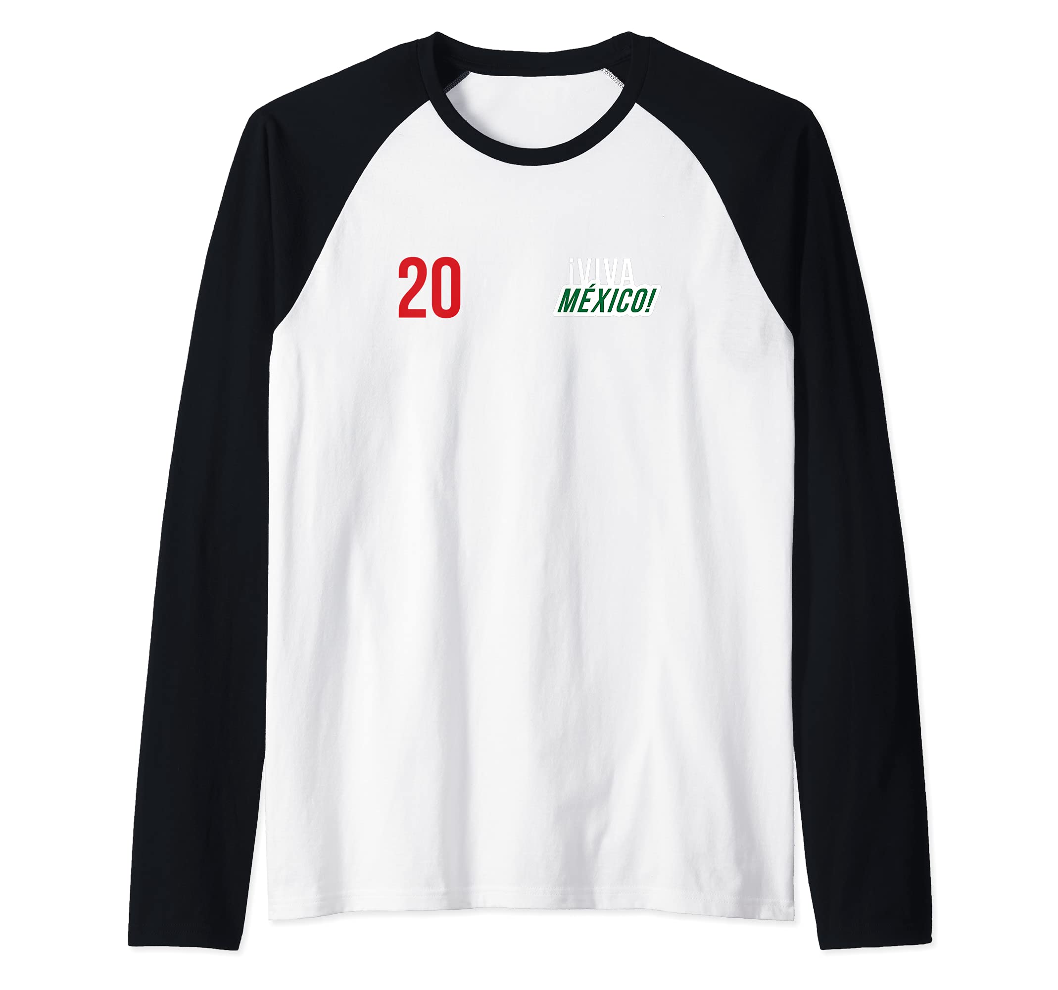 Flag Mexico Raglan Baseball Tee