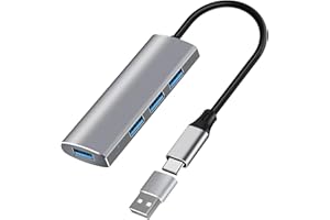 BaseNew USB C to USB Hub,USB C Male to USB Female Hub,USB Female 3.0 Hub Adapter,USB to USBC-C Adapter,USB C Female to USB Male Adapter for MacBook Pro,iPad,iMac,Samsung Galaxy,Cellphone and Tablet