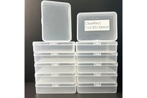 WOTERMLY 12 Pcs Clear Small Plastic Storage Containers with Lids, Ideal for Craft Supplies, Jewelry, Small Toys, Beads, Office & Household Organization