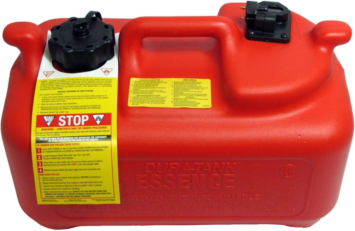 Johnson/Evinrude/OMC DuraTank 6 Gallon Portable Fuel Gas Tank 5008623: Sports & Outdoors