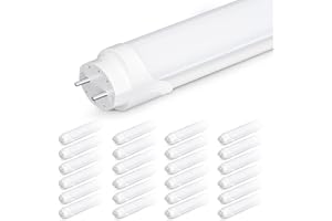 SHINESTAR 24-Pack T8 LED Tube 4FT, Ballast Bypass, 5000K Daylight White, T8 T10 T12 LED Replacement for Fluorescent Lights 4 