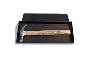 Jesuspirit - Engraved Hammer - Christimas Gifts, Wooden Hammer for Housework - Christian Gifts For Men, Father - Anniversary Gifts - Wedding Gift For Handy Man (The Battle Belongs To The Lord)