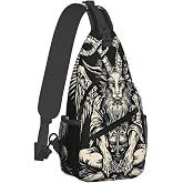 Mqtzyiwx Satan Sling Backpack Hiking Backpack Crossbody Bag Sports Lightweight And Durable Chest Bag Shoulder Bag For Women Men