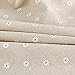 ColorBird Daisy Flower Cotton Linen Tablecloth Macrame Lace Dustproof Table Cover for Kitchen Dinning Pub Tabletop Decoration (Rectangle/Oblong, 55