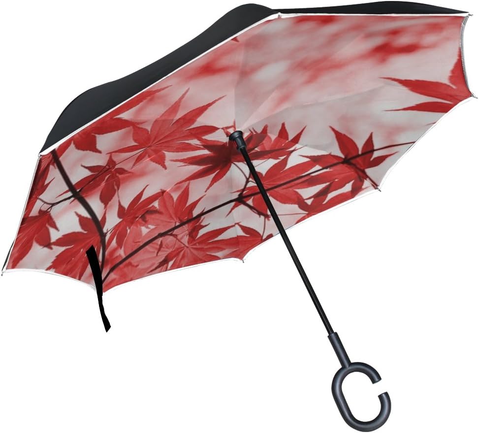 Double Layer Inverted Maple Red Leaves Tree Foliage