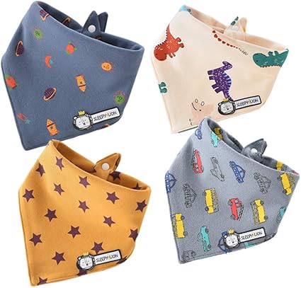 Amazon Co Jp スタイ ベビー キャラクター よだれかけ 赤ちゃん オーガニックコットン 三角スタイ ビブ リバーシブルよだれかけ 可愛い柄 ナチュラル 女の子 男の子 4枚入り タイプa ベビー マタニティ