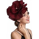 KERITANE Feather Fascinator for Women - Vintage with Headband and Clip Tea Party Headwear