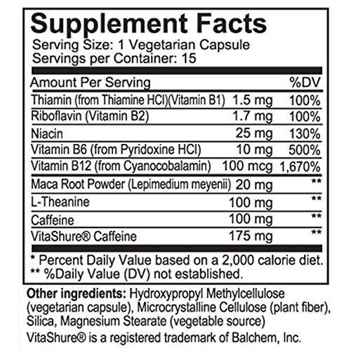 Instant Energy and Focus Supplement Vegan Caffeine Pills 200mg Time