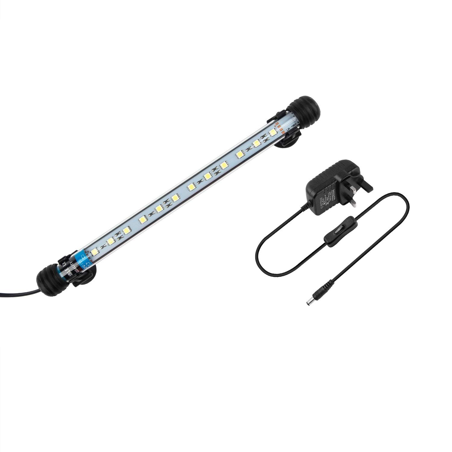 FTALGS LED Aquarium Light, 1.8X28cm, Submersible, Amphibious, White