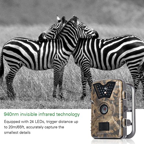 Hiram Trail Camera 12MP 1080P 2.4" LCD Hunting & Game Camera with 940nm Upgrading IR LEDs 0.5s Trigger Speed Night Vision up to 65ft/20m IP66 Waterproof & Dustproof Design - Thumbnail 2