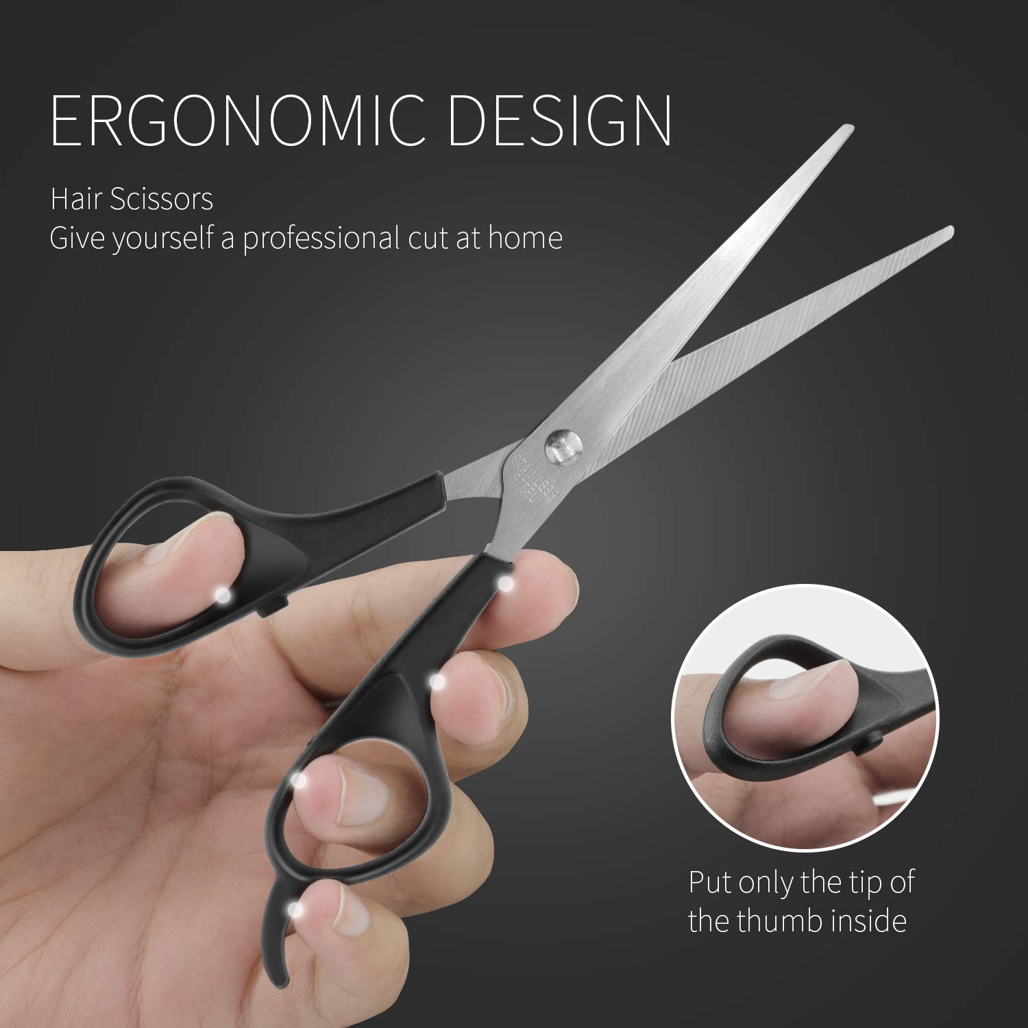 Hair Scissors Set, Imponigic Hairdresser Scissors Set Pet Shearing Scissors, Barbers or Home Use - Stainless Steel : Beauty