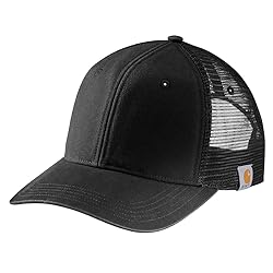 Carhartt Men's Canvas Mesh Back Cap, Black, One Size
